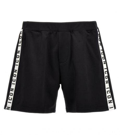 black logo band bermuda shorts
