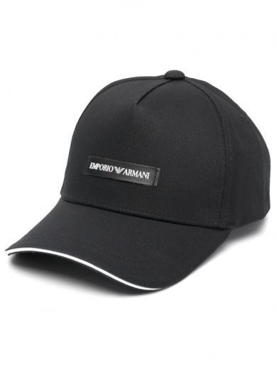 black logo baseball cap