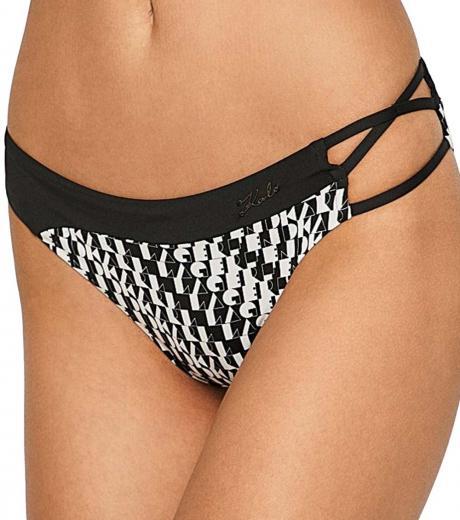 black logo bikini bottom