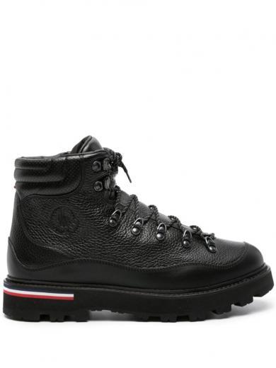 black logo boots