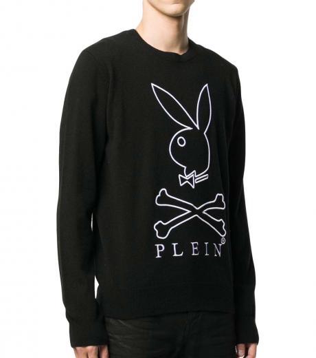 black logo bunny sweater