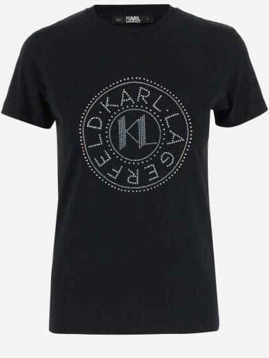 black logo cotton t-shirt