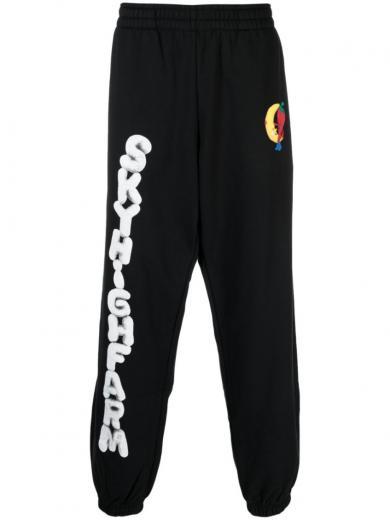 black logo detail trousers