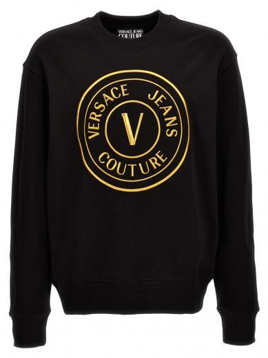 black logo embroidery sweatshirt