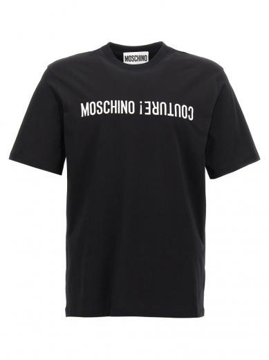 black logo embroidery t-shirt