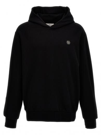 black logo hoodie