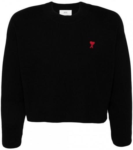 black logo knitted sweater