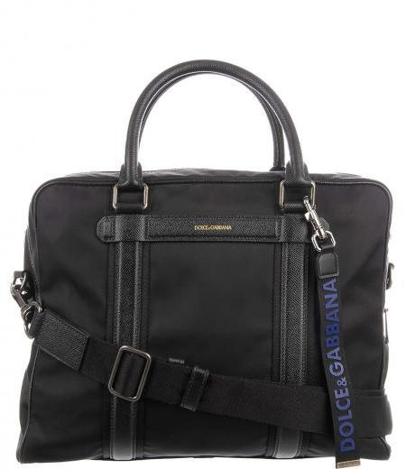 black logo large briefcase bag