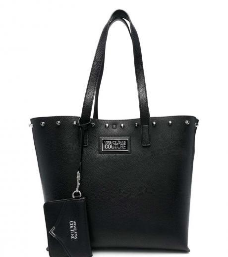 black logo medium tote