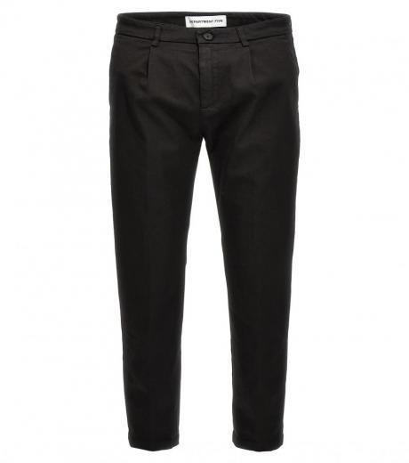 black logo patch pants