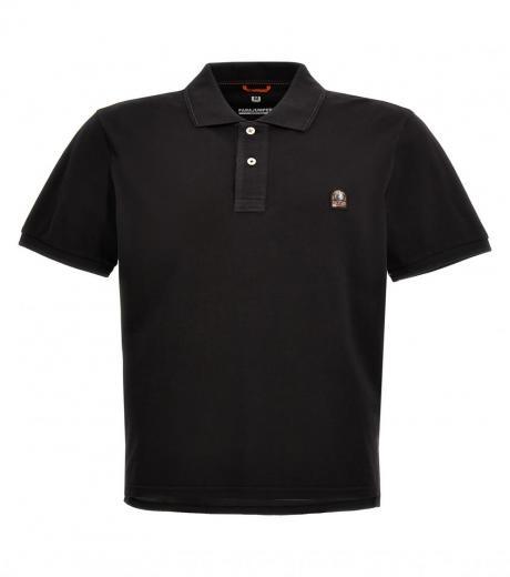 black logo patch polo