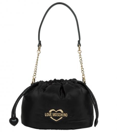 black logo plaque mini bucket bag