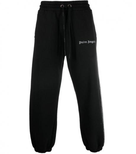 black logo print sweatpants