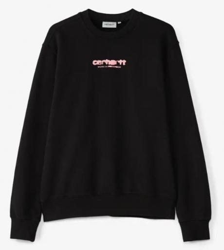 black logo print sweatshirt