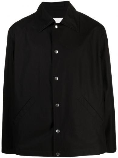 black logo shirt jacket