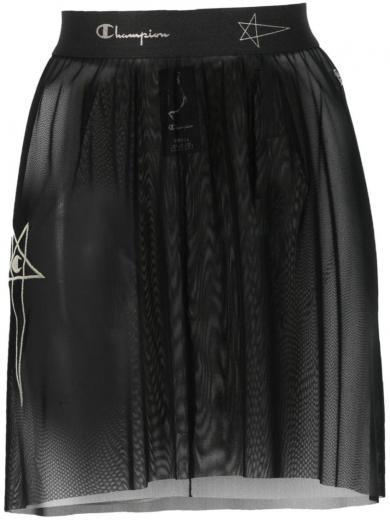 black logo skirt
