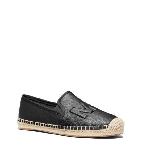 black logo slip-on espadrilles