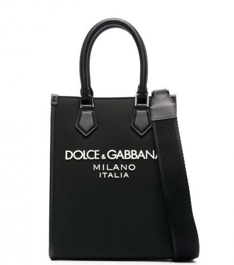 black logo small tote