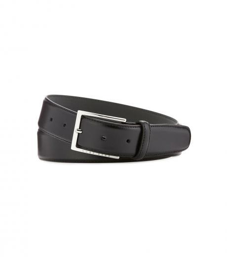 black logo square buckle belt