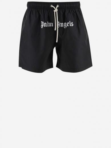 black logo swim shorts