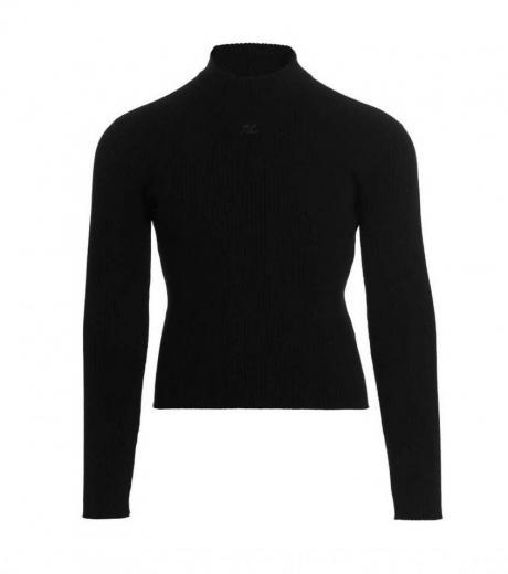 black logo turtleneck sweater