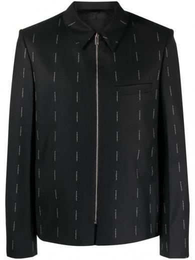 black logo zipped jacket