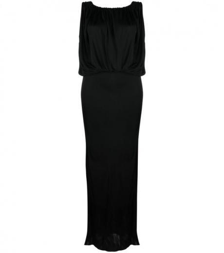 black long jersey dress