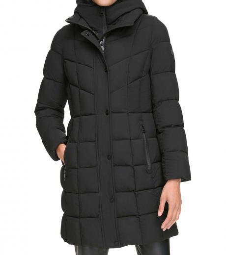 black longline bib puffer jacket