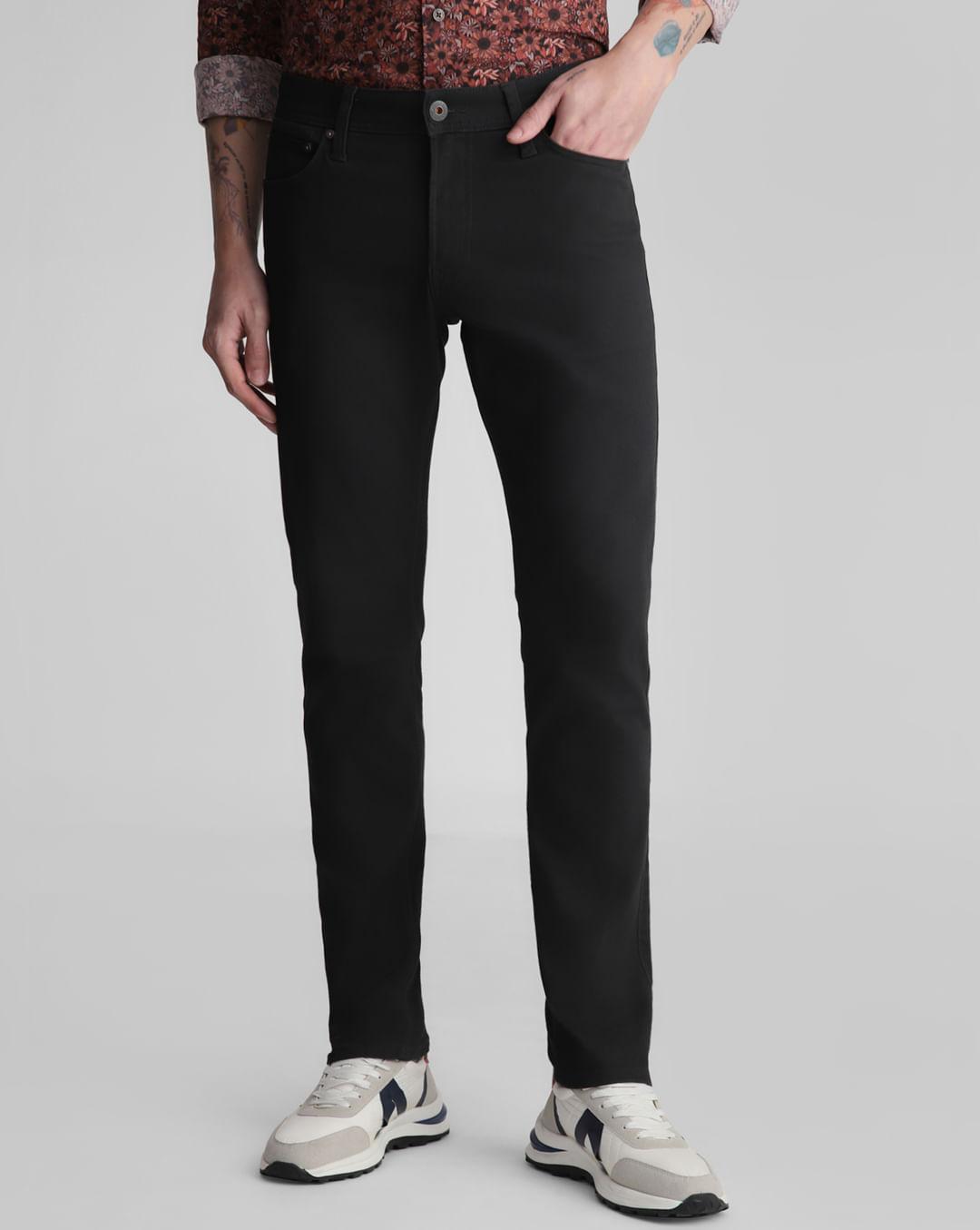 black low rise glenn slim fit jeans