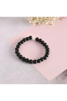 black marble crystal beaded elasticated bracelet