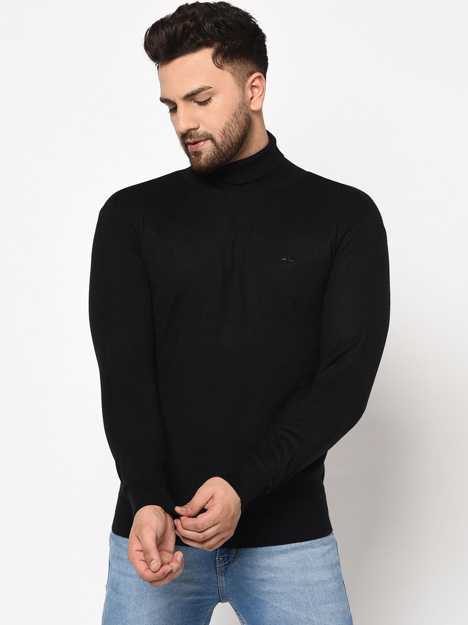 black marino wool sweater
