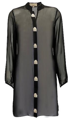 black matador embroidered tunic