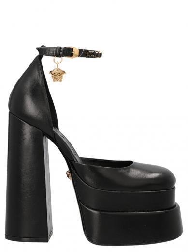 black medusa pumps