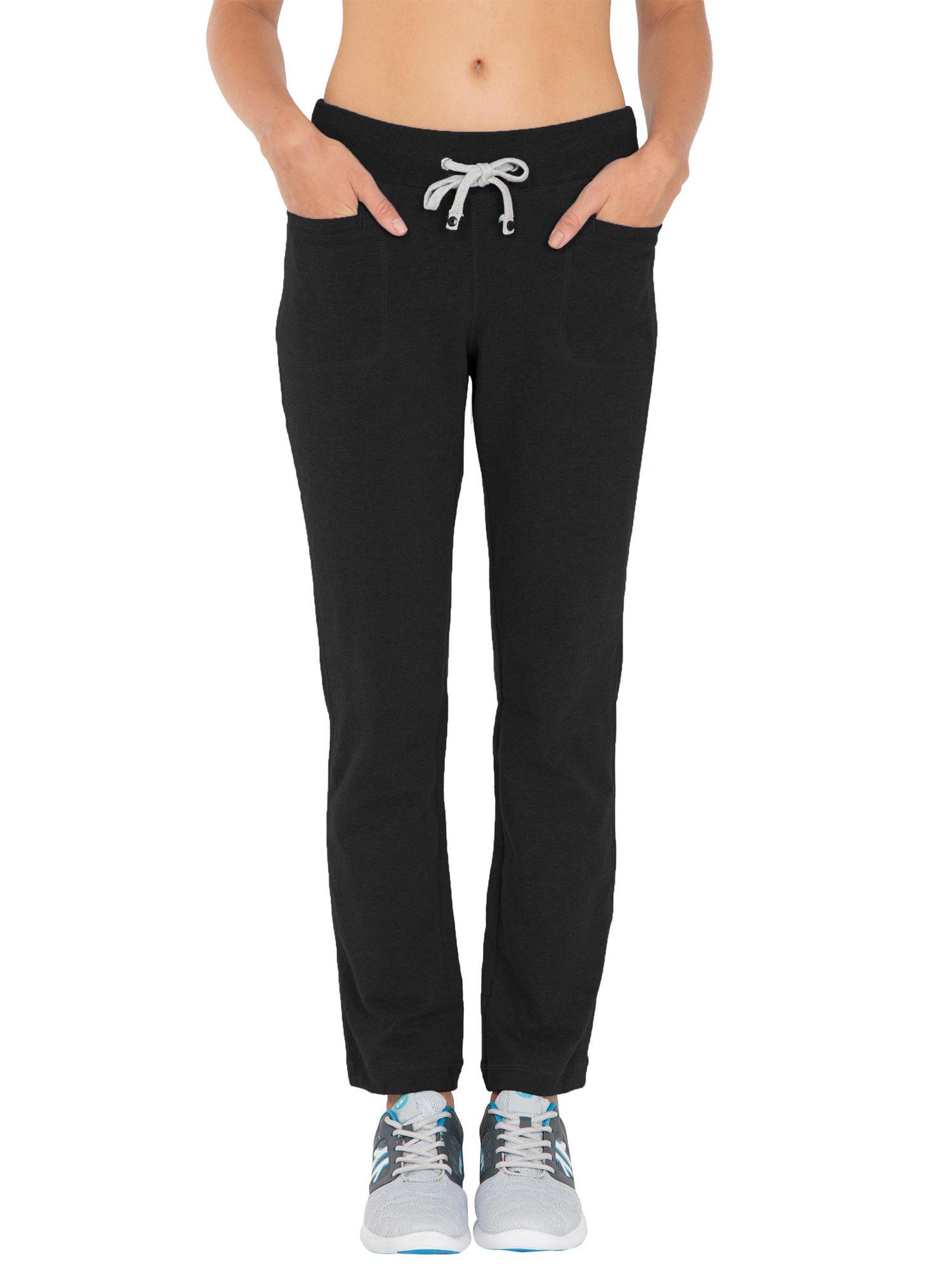 black melange slim fit long pant