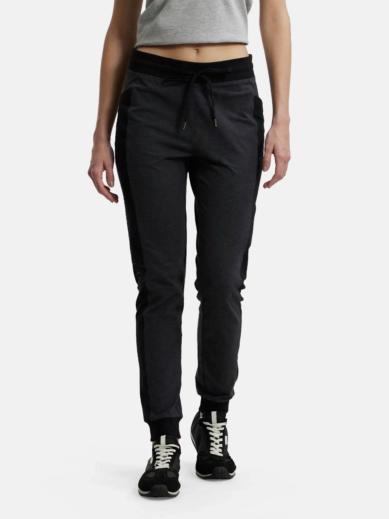 black melange track pant : style number - aw36