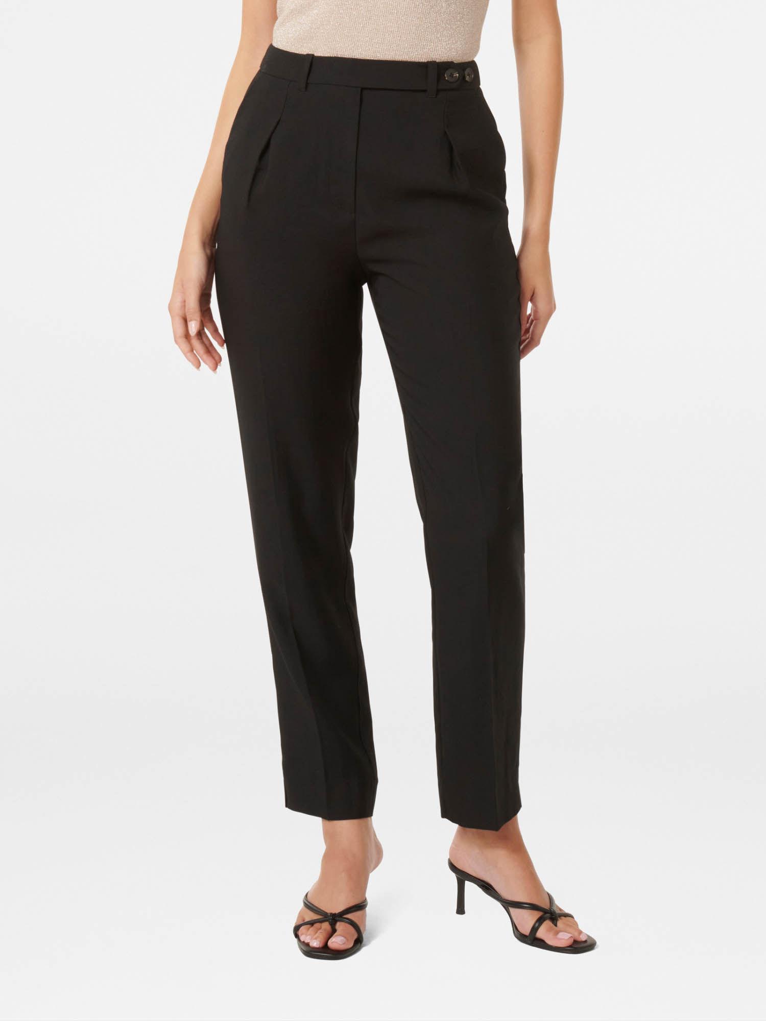 black melinda straight pants