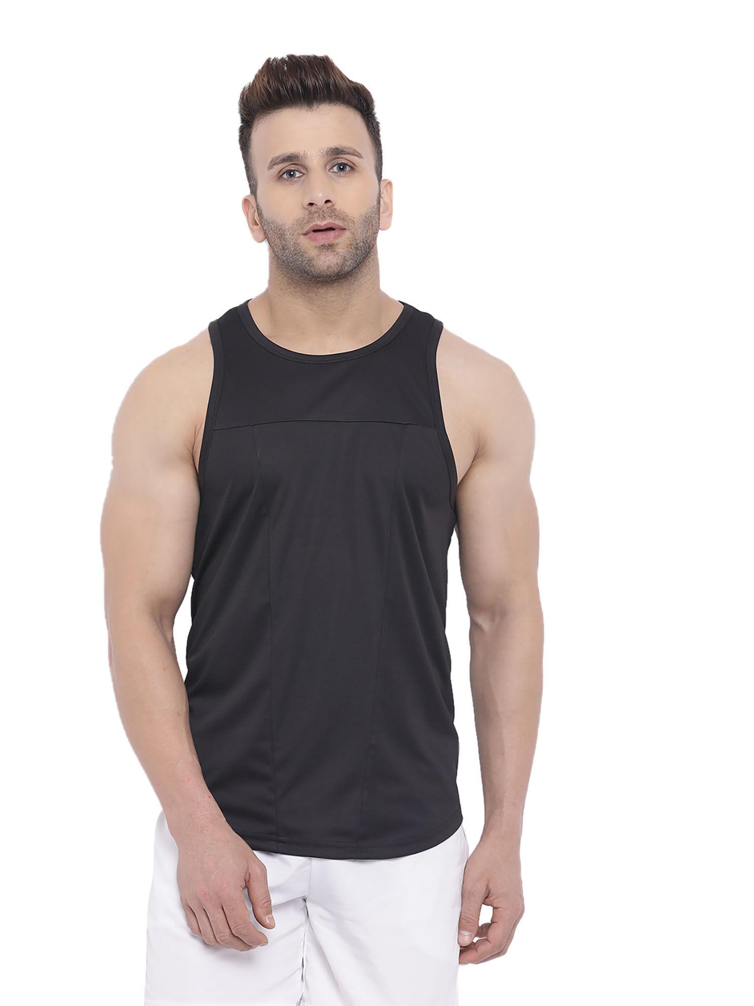 black men gym tank tops black