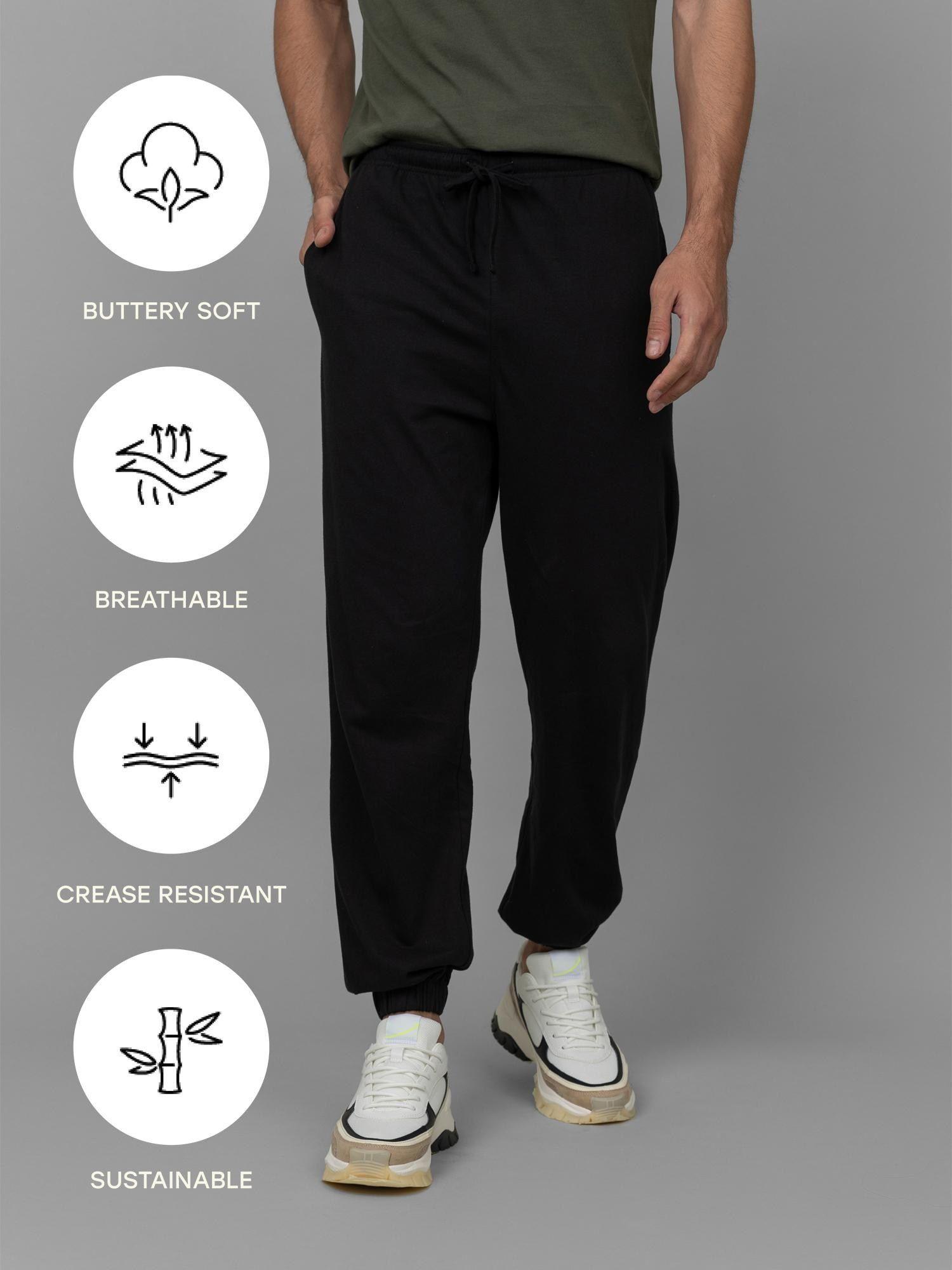 black mens joggers