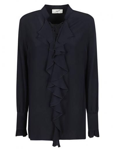 black milly ruched shirt