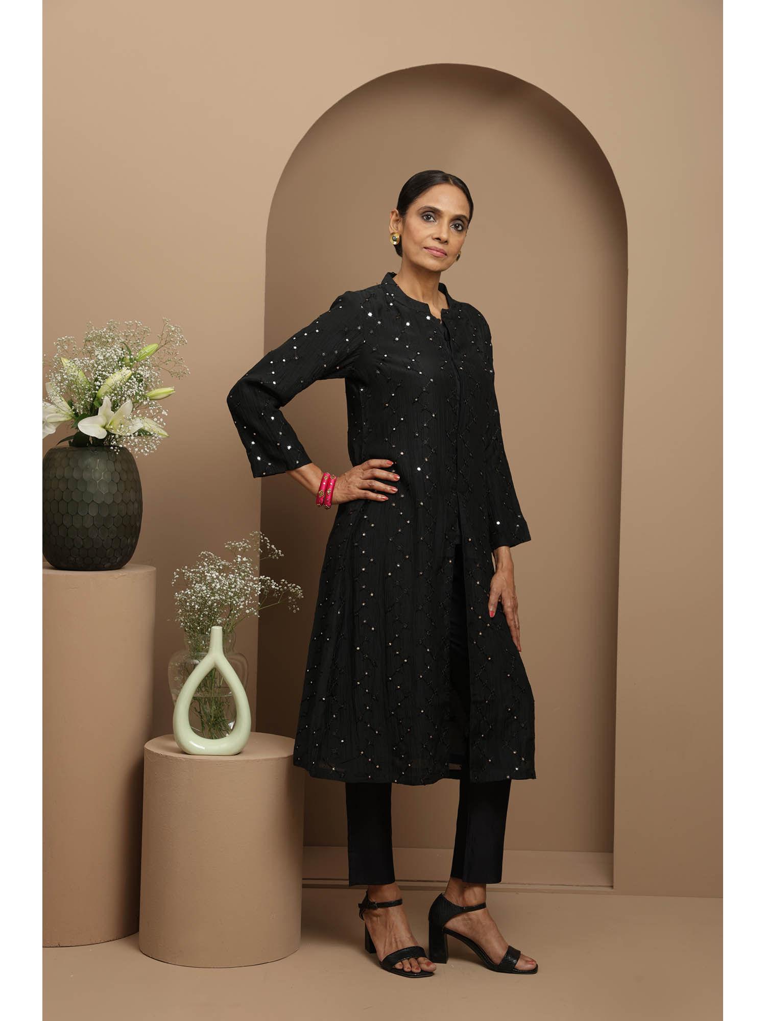 black mirror work kurta