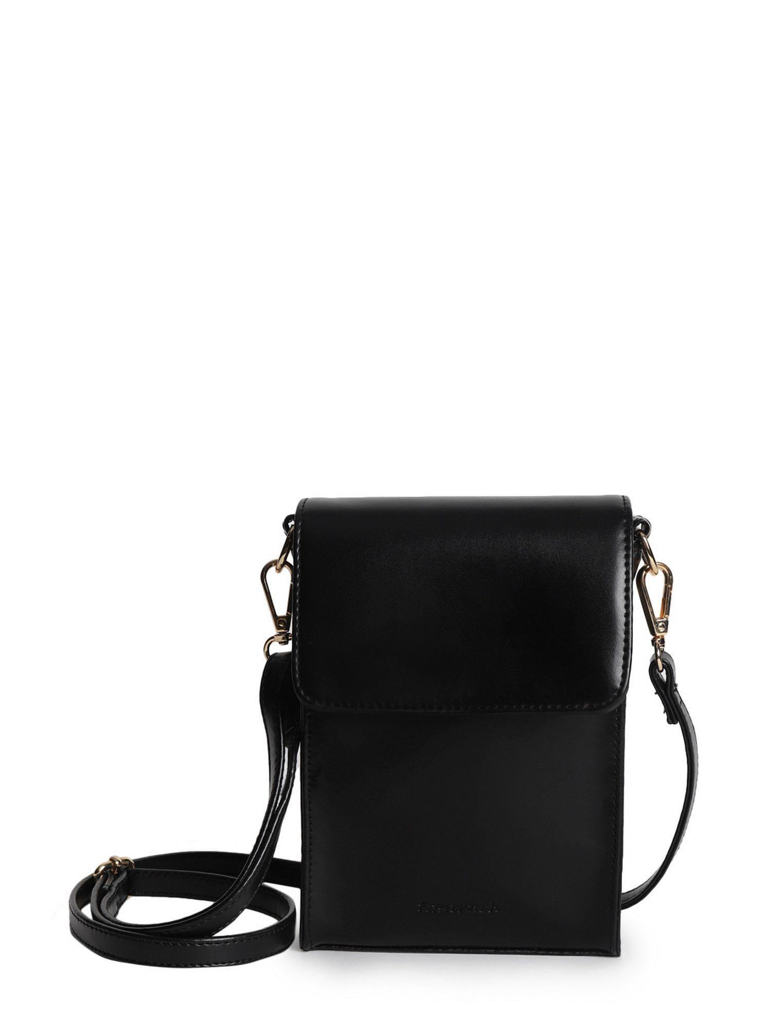 black mobile sling bag for women