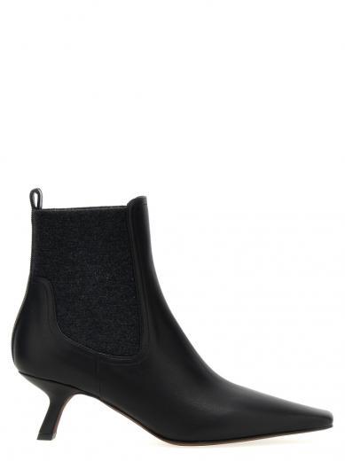 black monile ankle boots