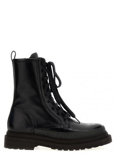 black monile ankle boots