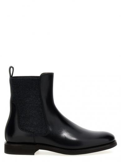 black monile ankle boots