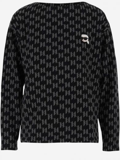 black monogram sweatshirt