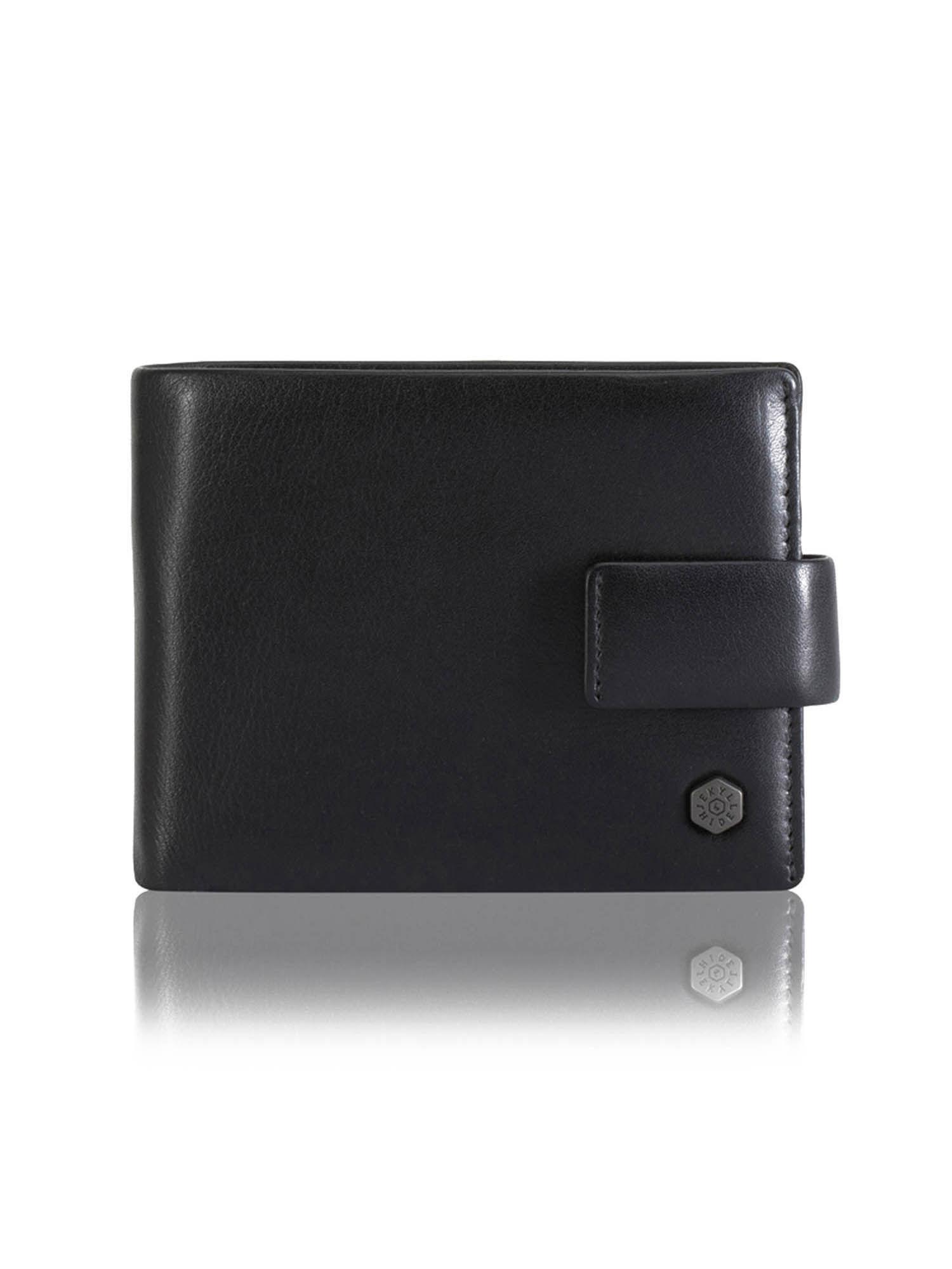 black montana large bifold wallet with coin pouch