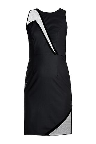 black net & velvet dress