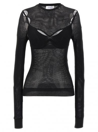 black net arrow bralette top