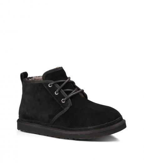 black neumel classic fur chukka boots