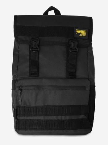 black nylon backpack